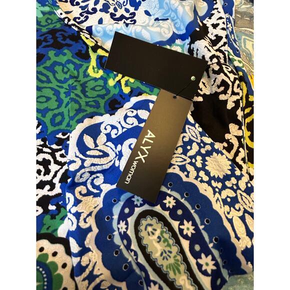 NWT ALYX BLue and Green Paisley Dress - Size 1X - Picture 6 of 14